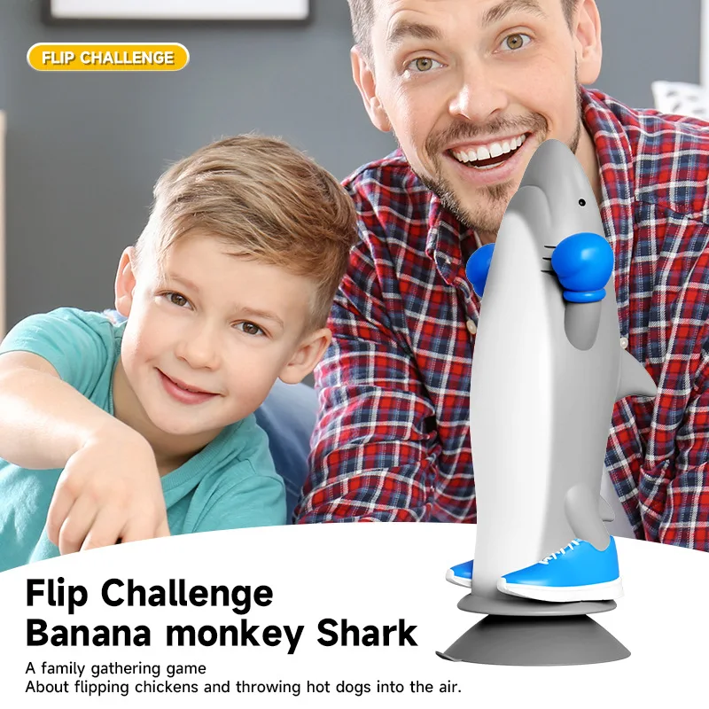 

Creative Shan Hai Jing Tralala Flip Banana Monkey Shark Children's Fun Family Games Party Games Toys Christmas