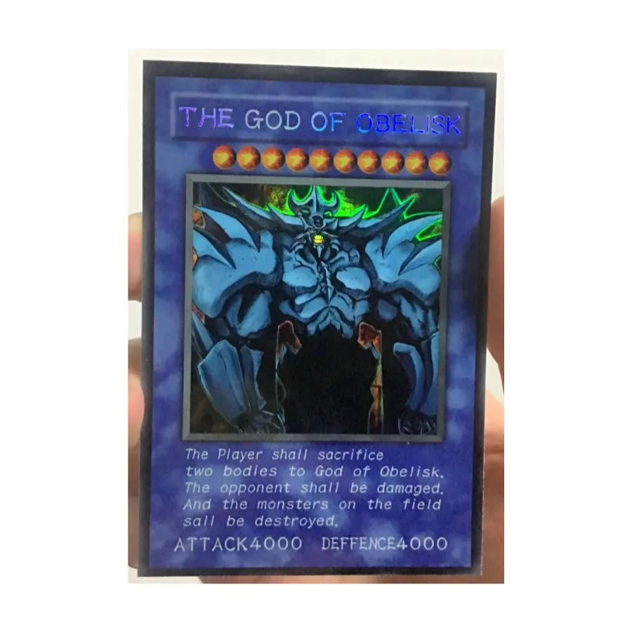 Yu Gi Oh Egyptian God Obelisk The Tormentor DIY Toys Hobbies Hobby Collectibles Game Collection Anime Cards