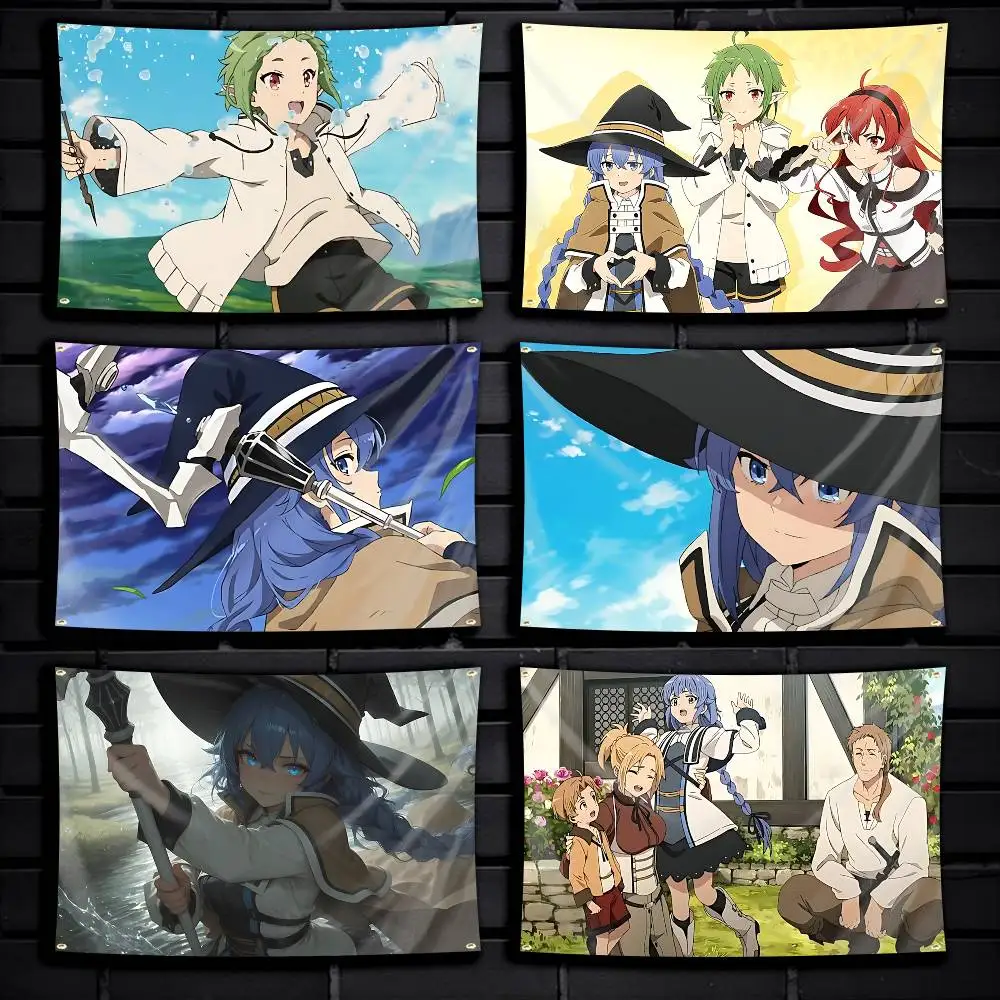 MT Rudy Anime M-Mushoku Tensei-S3 Flag Tapestry Banner for Bedroom Living Room Outdoor Camping Custom Supported