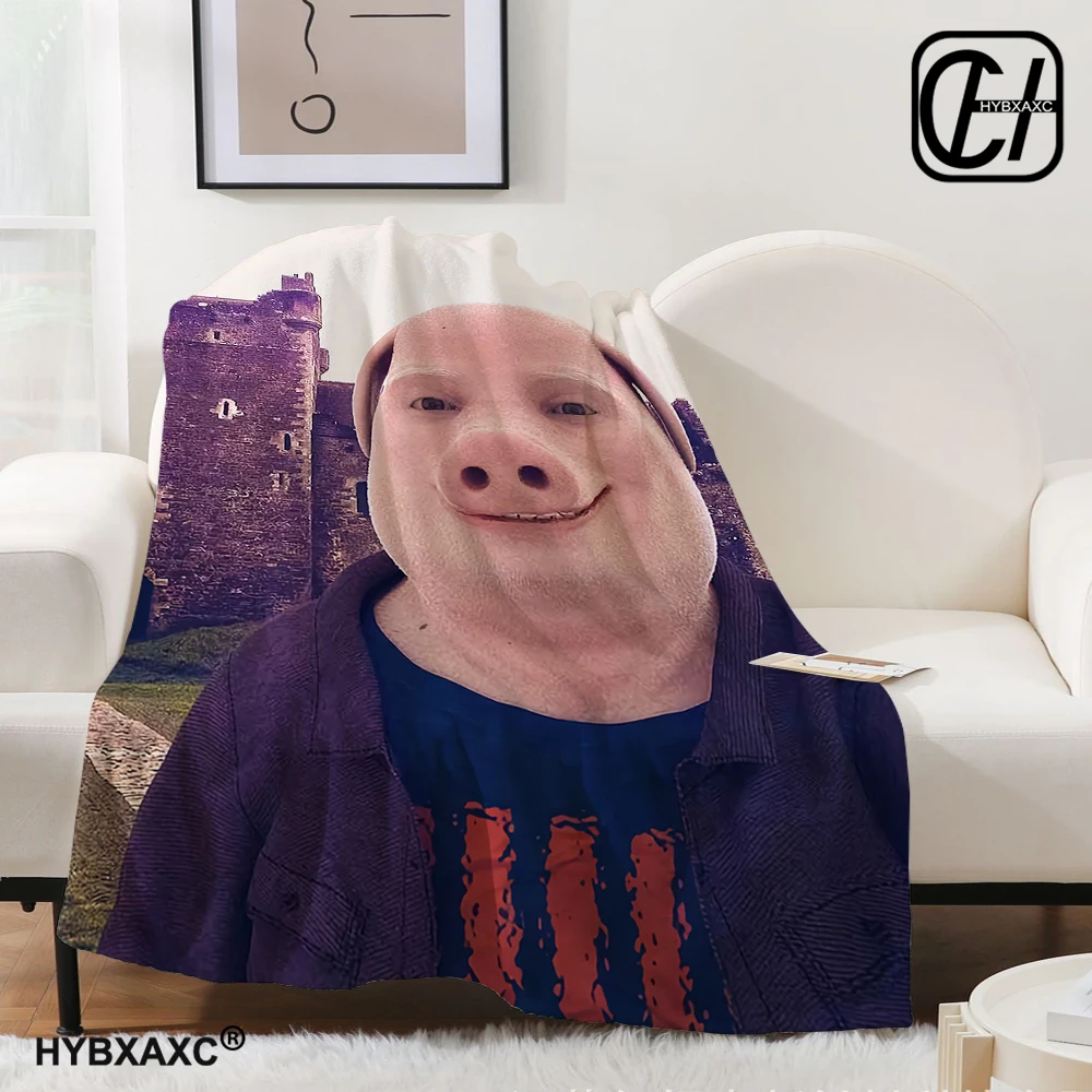 

John Pork Smiling Throw Blanket For Baby cosplay anime Sofas Blankets