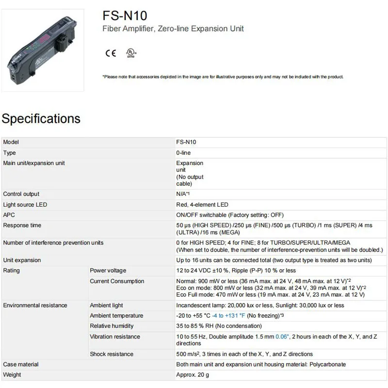 FS-N10 KEYENCE Digital fiber amplifier, welcome to consult.
