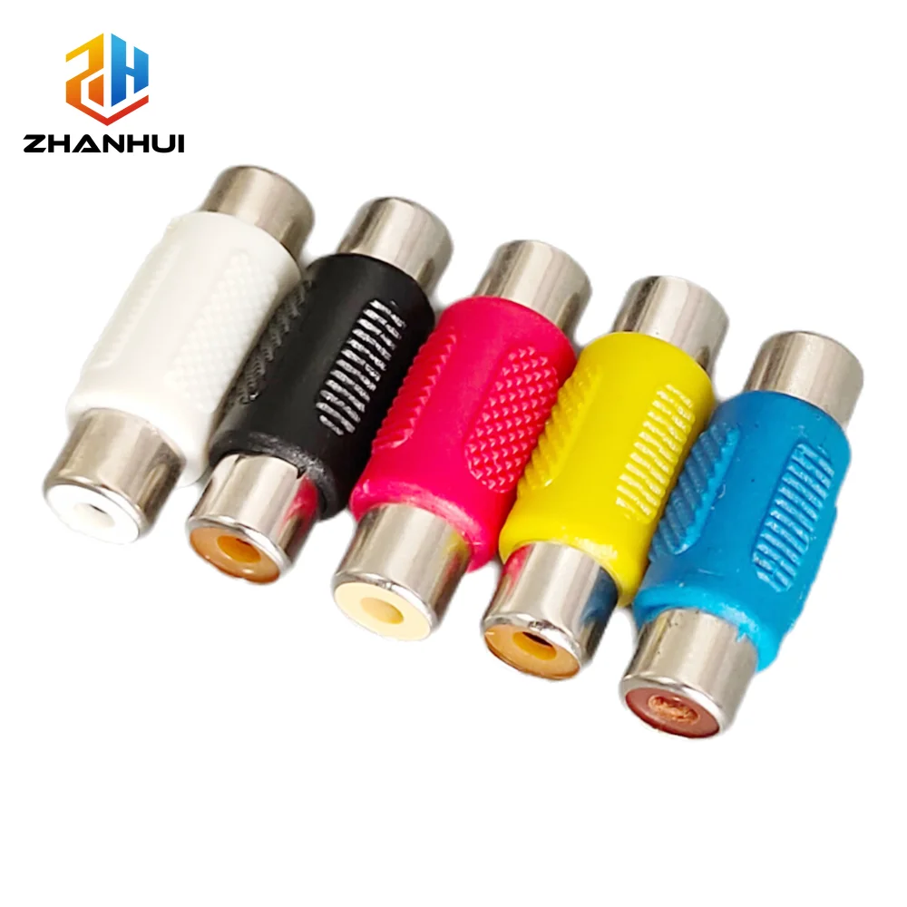 10Pcs RCA Female to Female Coupler Straight Audio Video Adapter AV Lotus Jack Connector Extension