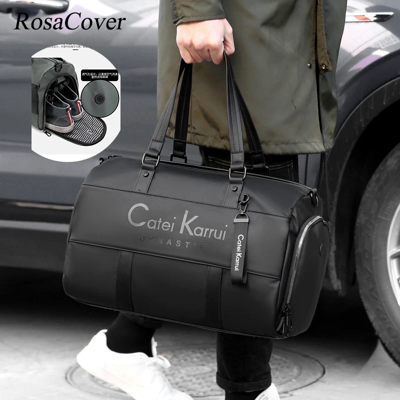 Casual Oxford Men\'s Travel Bag Handbag Large Capacity Travel Totes Male Letter Printed Crossbody Bags for Men Shoulder Handbags