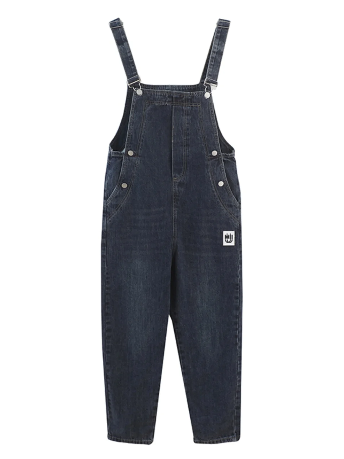 Frauen Denim Overalls Lose Breite Bein Harem Hosen Hohe Taille Baumwolle Stretch Frühling Herbst plus Größe Schlankheits Anzug