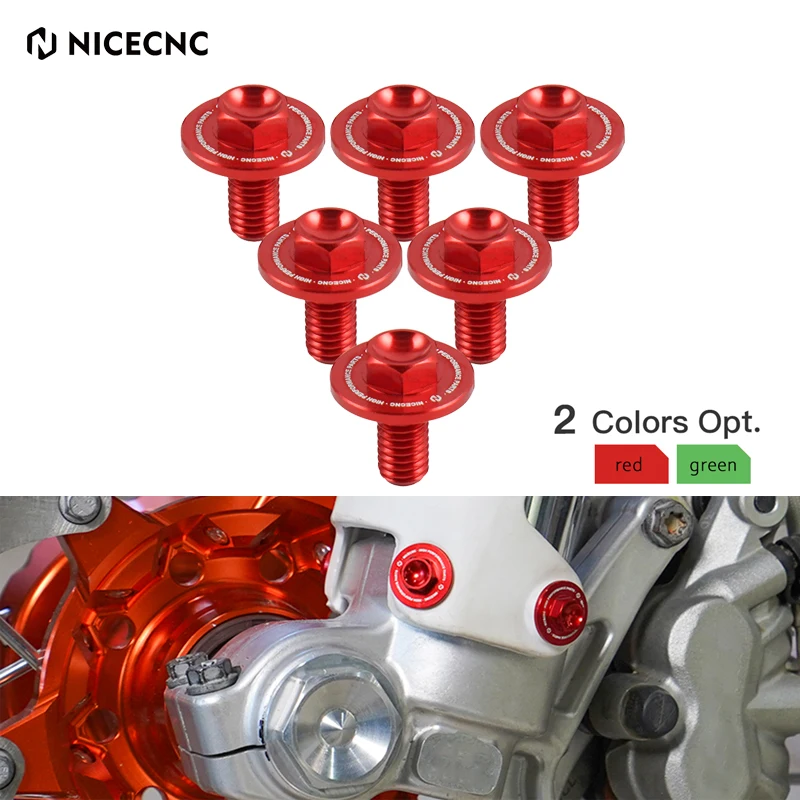 

NICECNC For Beta RR 300 250 350 390 450 2013-2019 X-Trainer 300 2015-2022 6PCS Front Fork Guard Bolts For Kawasaki KX250 KX450F