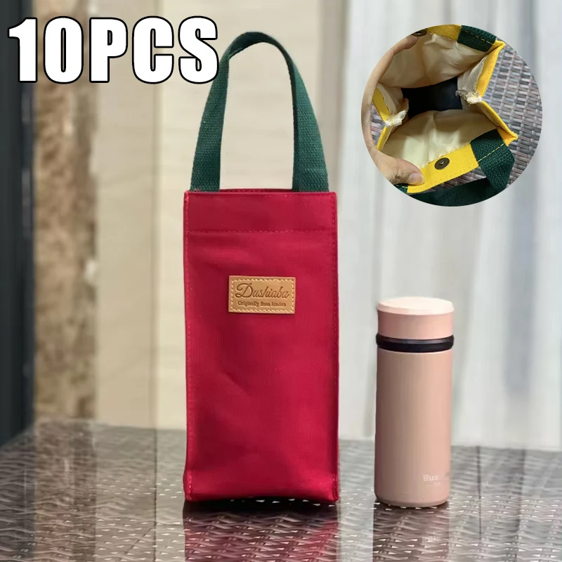 Wasser flasche Griff Tasche und Becher Flaschen halter Beutel Behälter Becher Träger halter Leinwand Holster Getränk Wasser Flaschen halter
