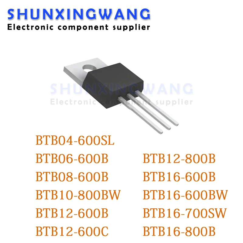 10pcs BTB16-600BW TO-220 BTB04-600SL BTB10-800BW BTB12-600C BTB16-700SW BTB12-800B BTB16-600B BTB12-600B BTB12-800B BTB06-600B