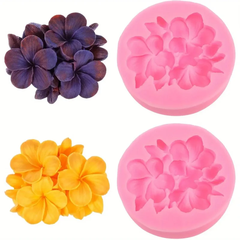 2pcs 3D Flower Silicone Molds – for Candle, Soap, Resin & Plaster Casting | Floral Mold Set for DIY Crafts & Decorative Projects