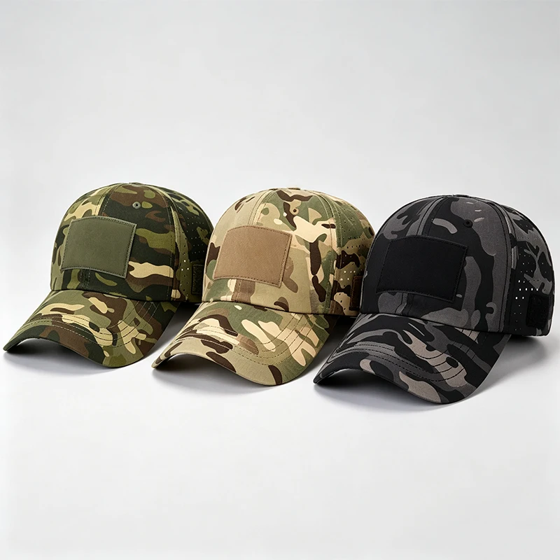 3pcs---Unisex Daily Outdoor Baseball Cap with DIY Patch Area, Breathable Side Vents, Adjustable, Hiking & Riding