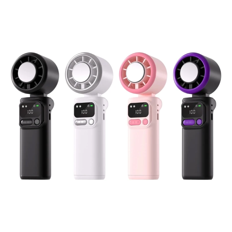 USB Rechargeable Foldable Fan Portable Handheld Fan with 199 Speed Setting Quiet Operation for Travel Office and Home Use 896C
