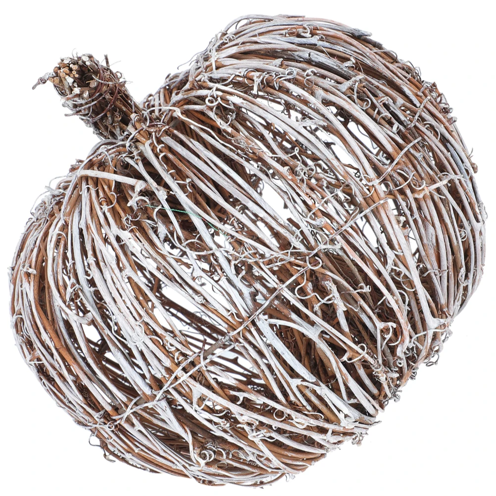 

Rattan Pumpkin Decor 25CM White Dye Halloween Ornament Festive Tabletop Home Party DIY Decoration Christmas Gift
