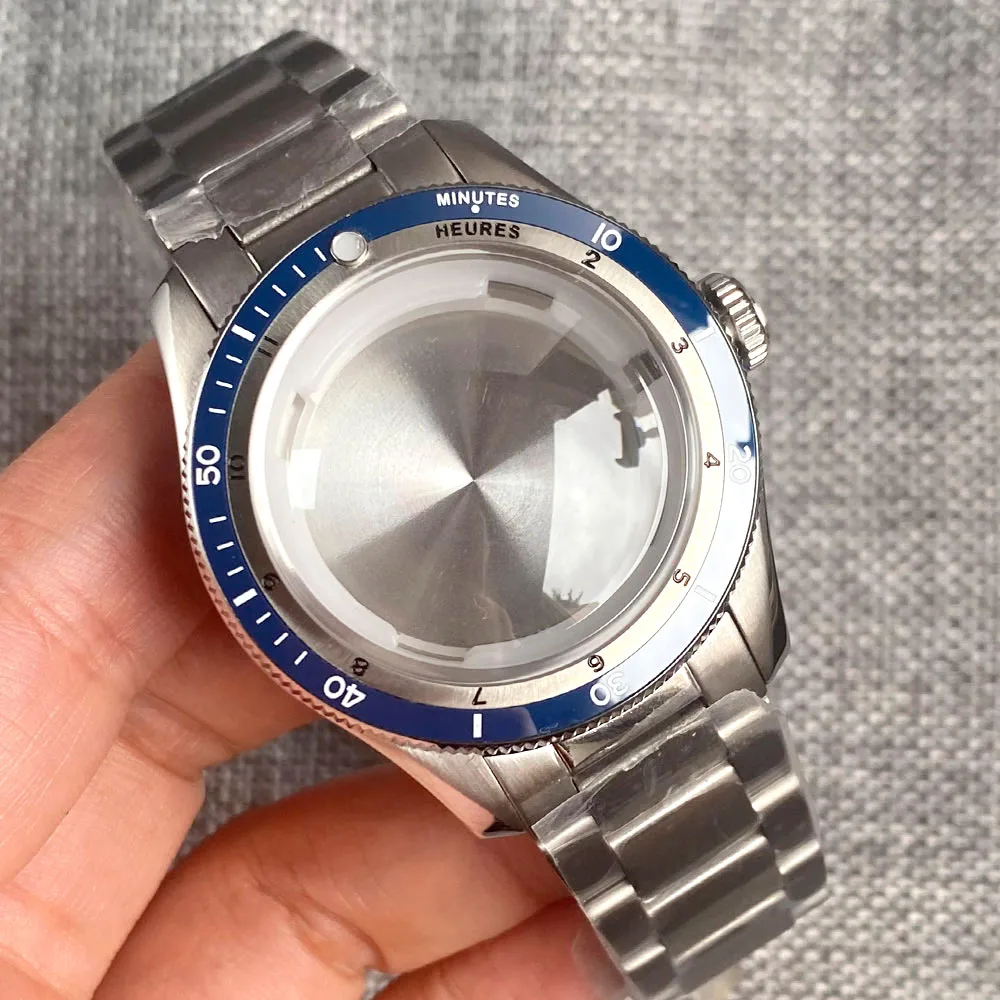 

40mm 20ATM Waterproof Diving Watch Case Fit NH35 NH36 NH38 ETA2824 PT5000 Domed Sapphire Glass Steel Bracelet 120 Click Ceramics