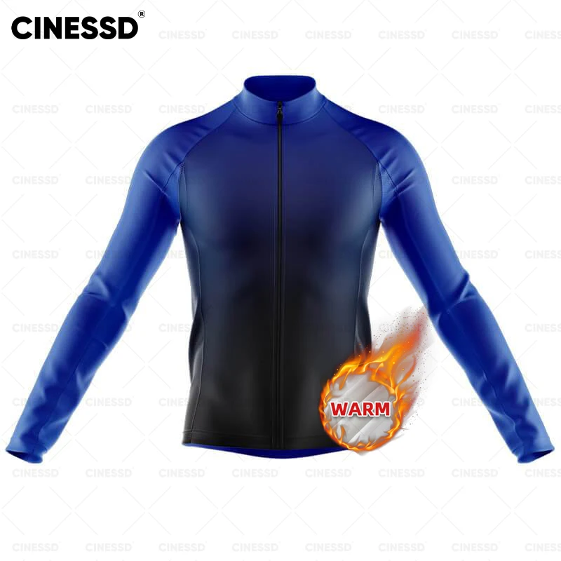 Two-tone Winter Road Bike Suit Mountain Ropa Ciclismo Maillot Men Warm Cycling Clothing Unisex Cycling Bicycle bib Pants Jersey