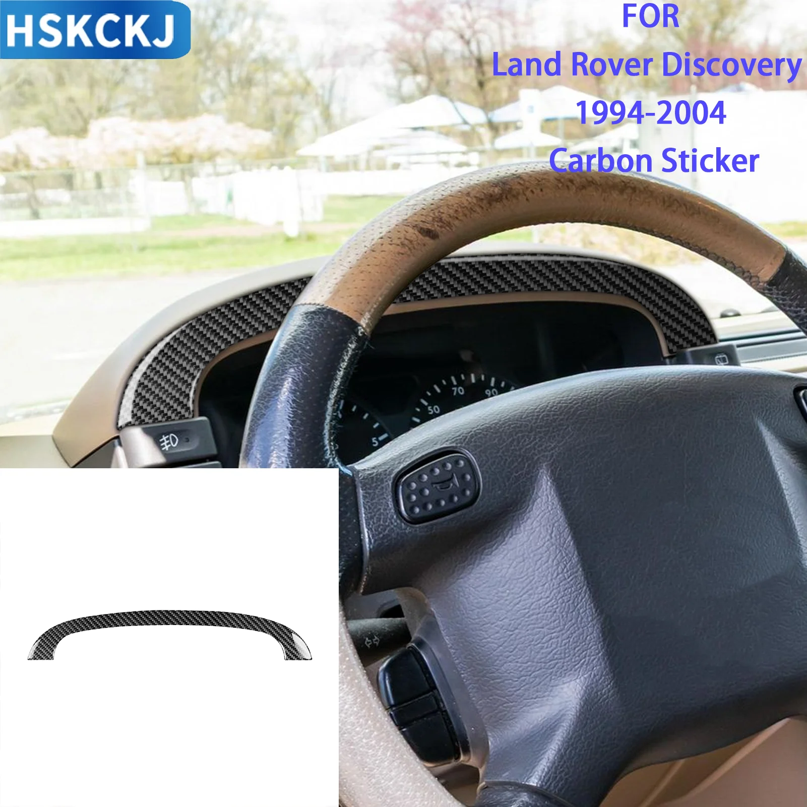 For Land Rover Discovery 1994–2004 Carbon Fiber Speedometer Surround Trim Cover Fit Interior Accessories (1 pc)