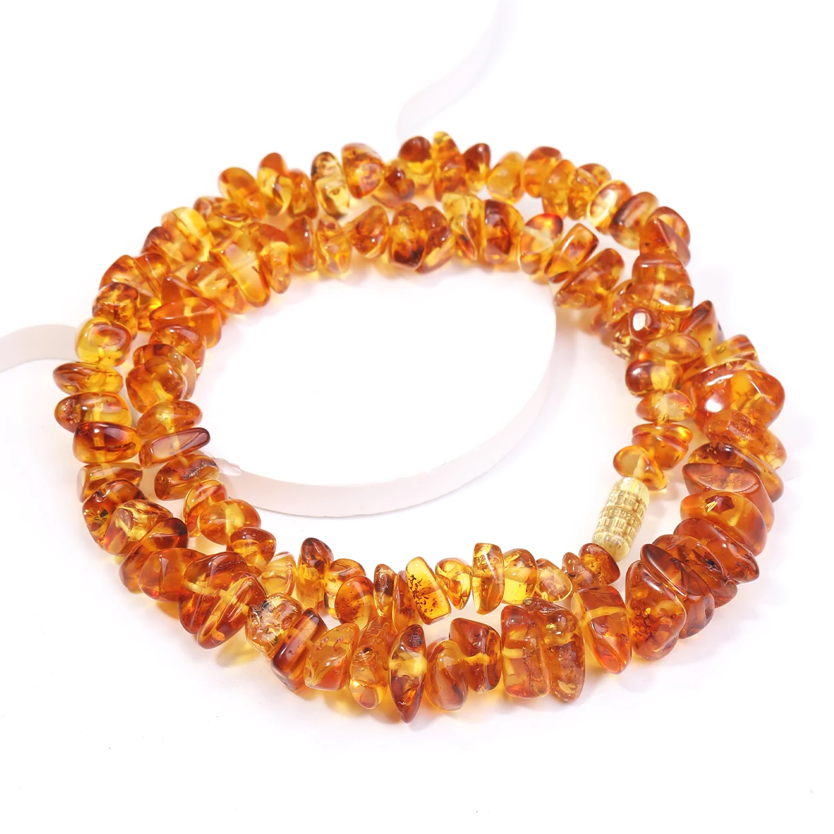 

Irregular Deep Yellow Amber Bead Necklace Stylish Amber Sweater Necklace Comes with A Clasp Suitable DIY Earrings Bracelets