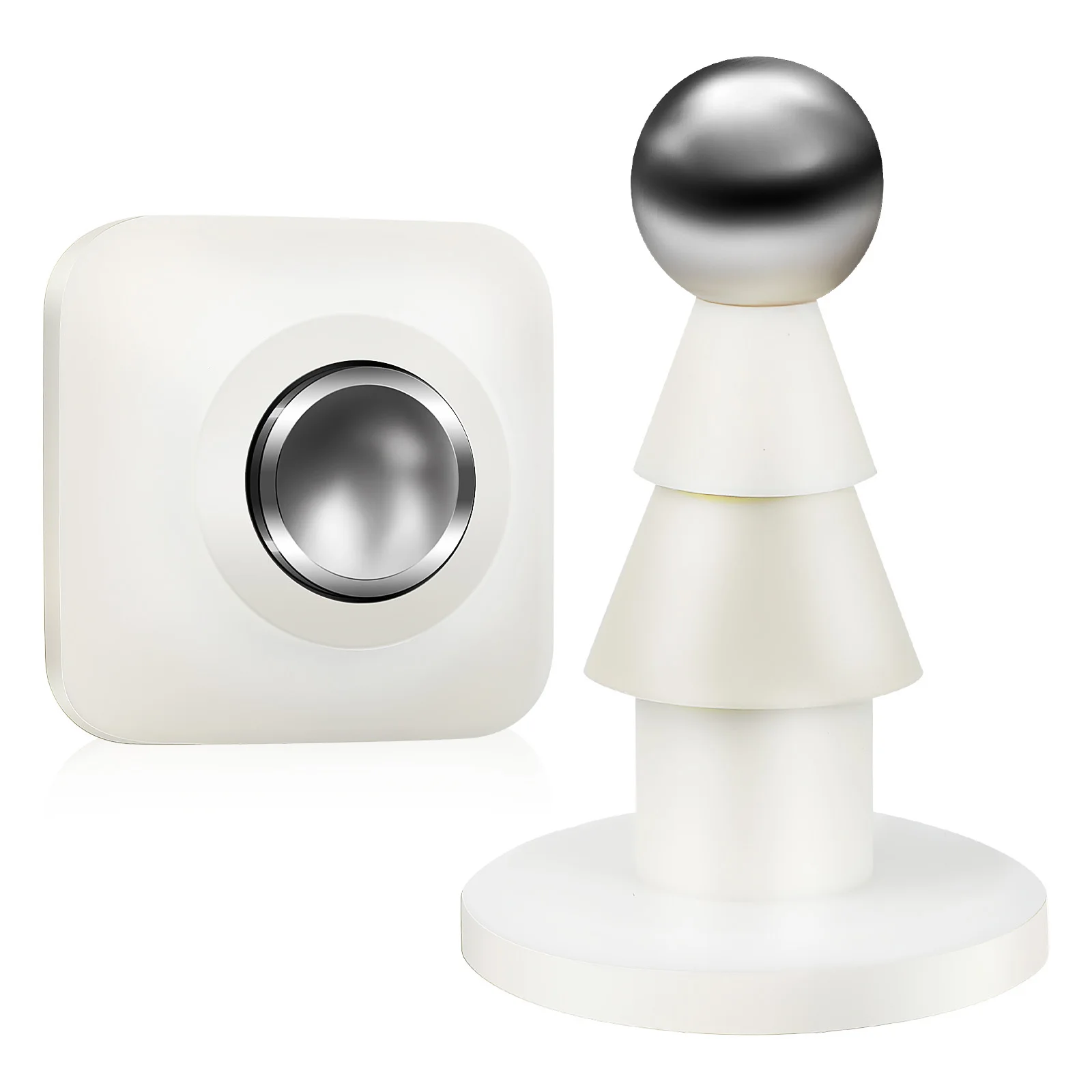 

No Drilling Door Stopper Magnetic Holder Self Adhesive Wall Protection Prevent Slams Hold Open Security No Drilling Door Stopper