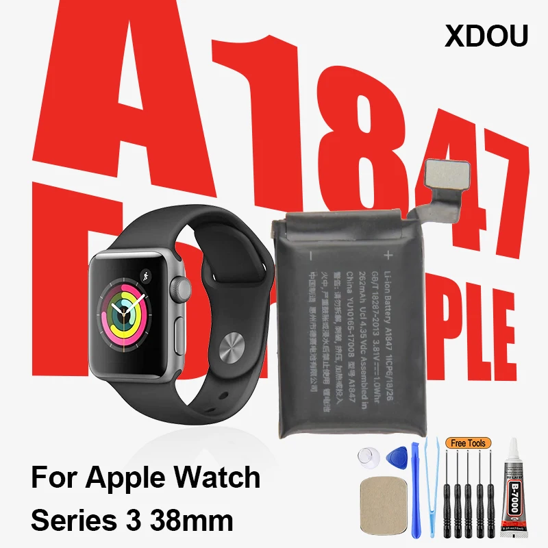 Brand-New Battery A1847 A1847 For Apple Watch Series 3 38mm GPS Version Series3 38mm + Free Tools