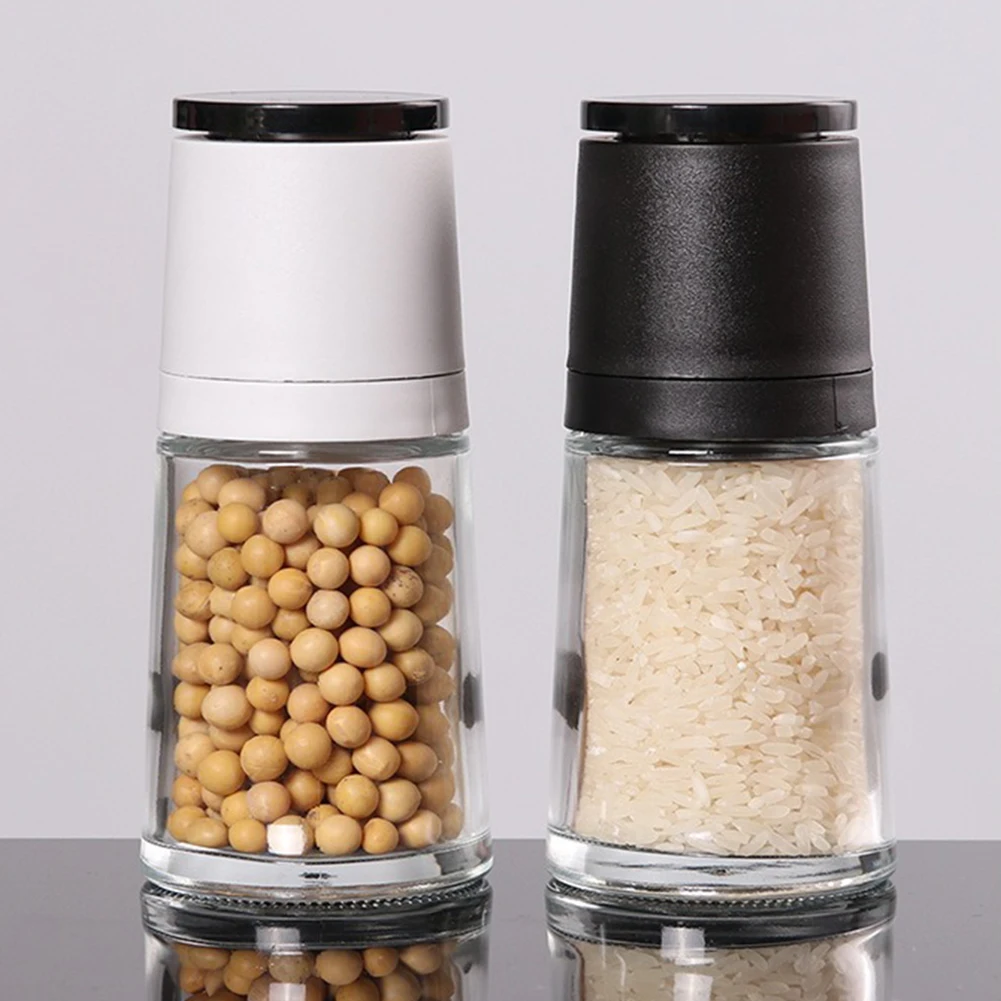 

Manual Salt And Pepper Grinder Refillable Pepper Shaker Adjustable Spice Mill Kitchen Gadgets Spice Bottles Glass