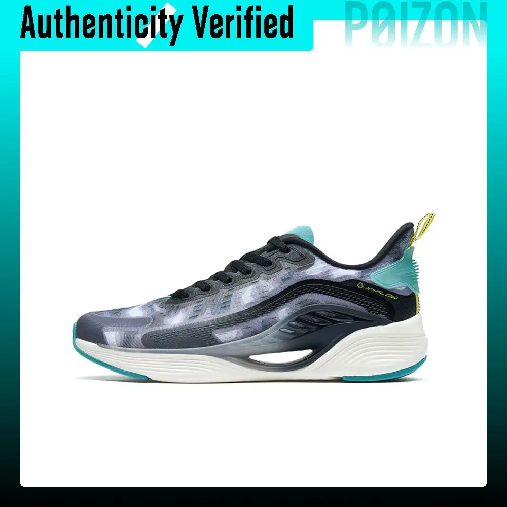 XTEP Qing Feng 5.0 Fashion Mesh Cushioning Breathable Low top X FLOW Casual Running Shoes Men's Black Gray 878119110028/