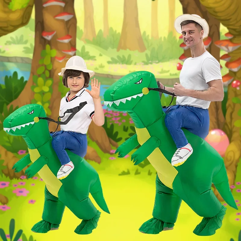 Aufblasbare Dinosaurier Kostüm für Kleinkinder Kinder Mädchen Erwachsene Party Dino Cosplay Kostüme Tier Kostüm lustige Dinosaurier Kostüm