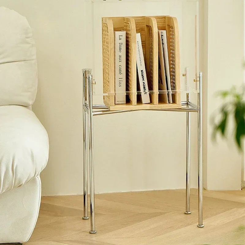 Acrylic steel Magazine Rack Storage table Furniture Lockers