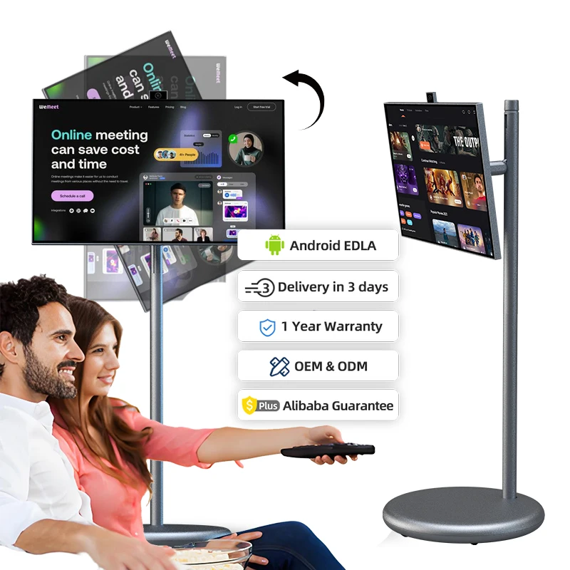 

Smart Interactive Digital Signal Display 27 Inch 1080P Smart Mobile Portable Tv With Stand Touch Screen Televisions Smart Tv