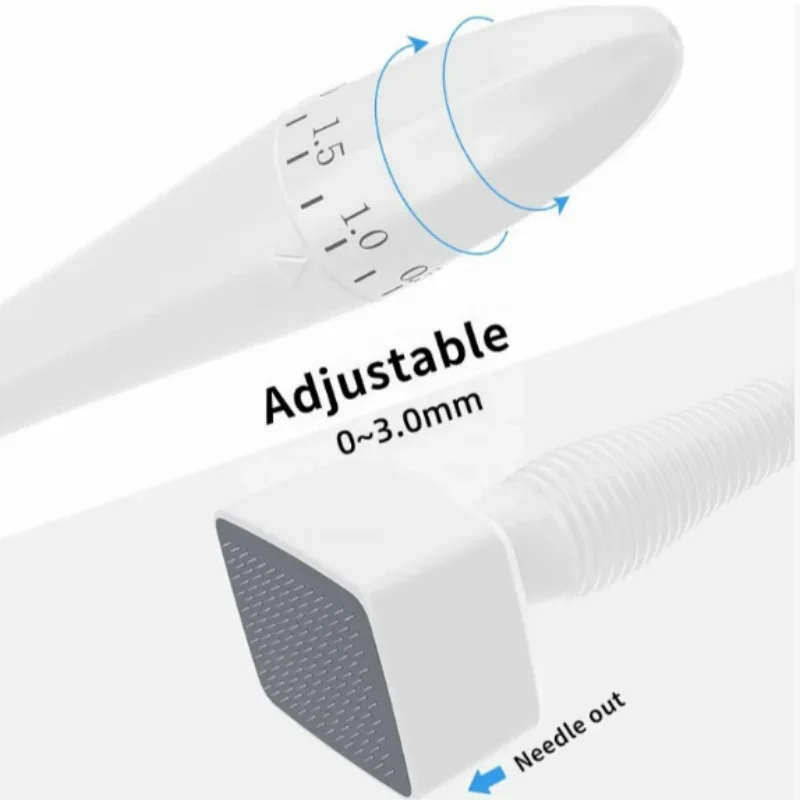 adjustable derma stamp microneedle 140 pins skin care beard growth scalp hair