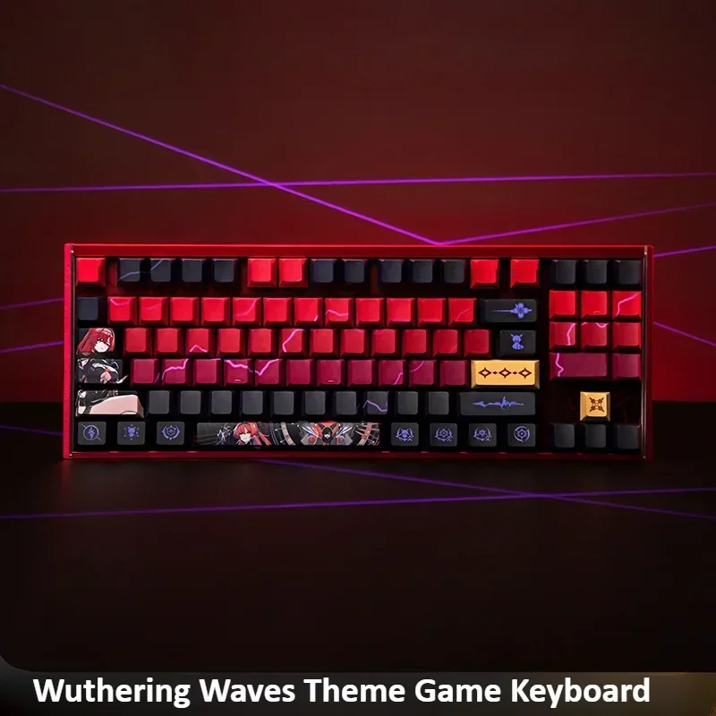 teclado mecanico do jogo do tema das ondas yinlin hot swappable tri mode personalizado sem fio pre venda 89 chaves 01