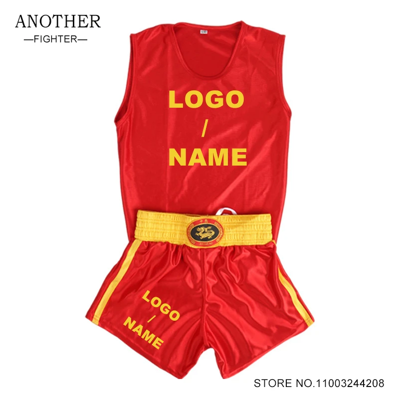 

Boxing Shorts Custom Muay Thai Shorts T-Shirt Vest Men Women Kids Wushu Sanda Grappling Kickboxing Fighting Martial Arts Uniform