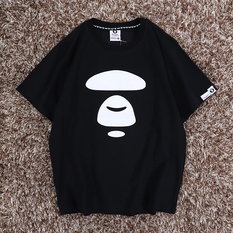 High Quality Aape Summer New Cotton Round Neck Casual Fashion Men and Women Couple T-Shirt Tops