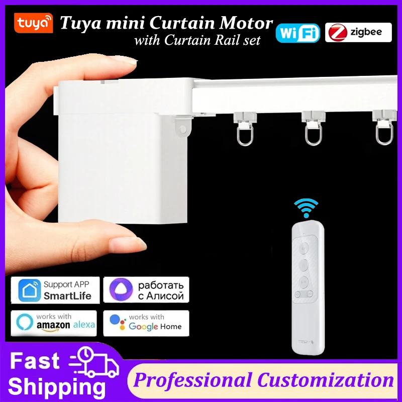 Motor De Cortina Inteligente Tuya Zigbee Mini, Sistema Automático De Cortina Eléctrica, Riel Para Cortina, Compatible Con Alexa, Alice, Google Assistant, Smartlife — -45%, 70.93€ Coupon, from 86.69€ – 45% descuento – €86.69