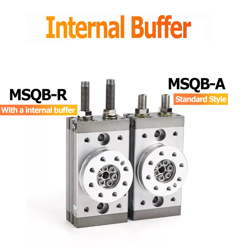 Imagem -02 - Cilindro Pneumático Giratório Ajustável Graus de 0190 ° Msqb Hrq Msqb-10a 20a 30a 50a 10r 20r 30r 50r