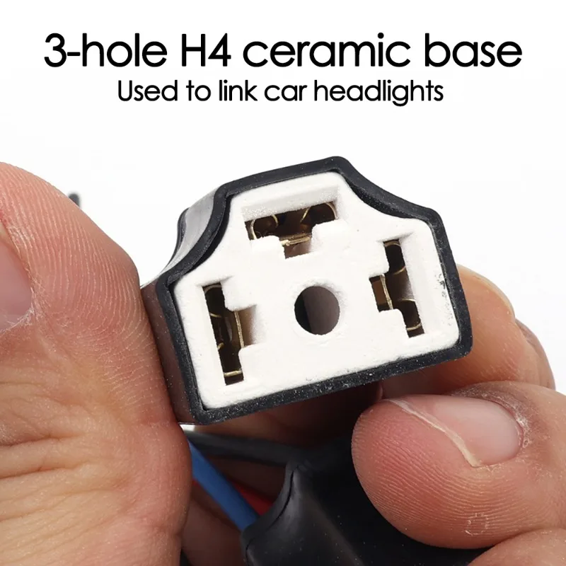 Ceramic LED H4 Headlight Socket Car Headlight Replacement Repair Bulb Holder Connector Plug Auto H4 Bulb Wire Socket 20/2pcs