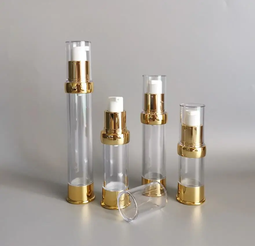 

20ml clear airless bottle gold/silver pump lotion/serum/foundation/emulsion/toner essenceskin care bottle Cosmetic Container