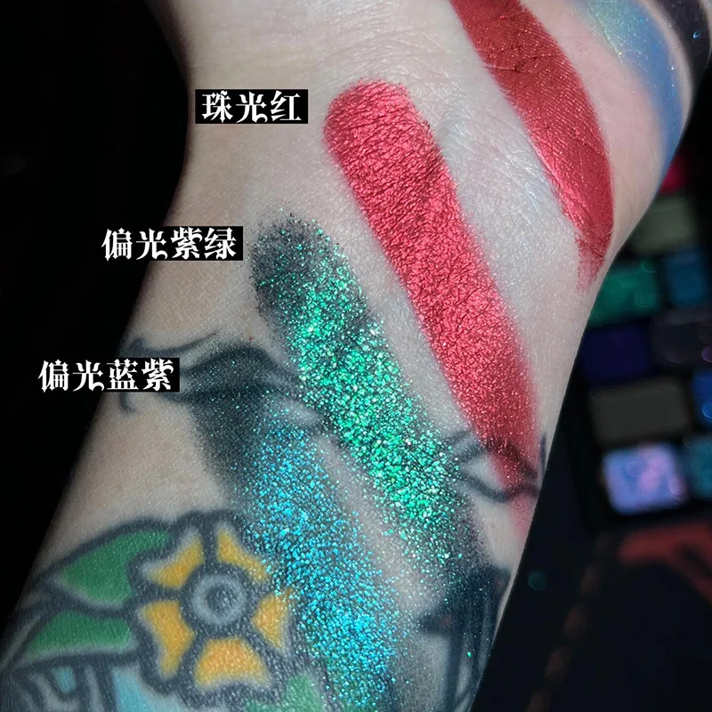 16 colori ombretto fumoso tavolozza di polvere scintillante trucco da palcoscenico Impromptu opaco blu-verde ombretto quotidiano prodotto di bellezza
