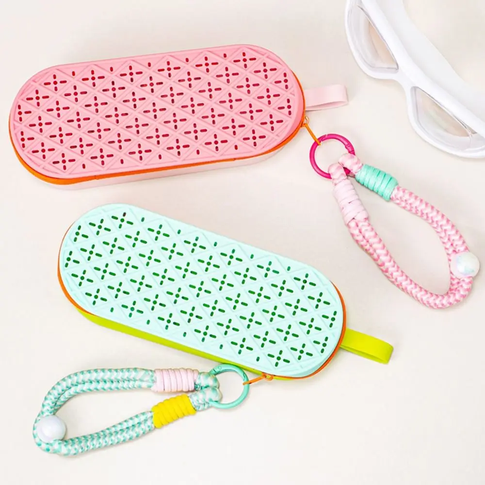 Portable Swimming Glasses Case Drain Hole Large Capacity Soft Glasses Protector Waterproof Multifunctional