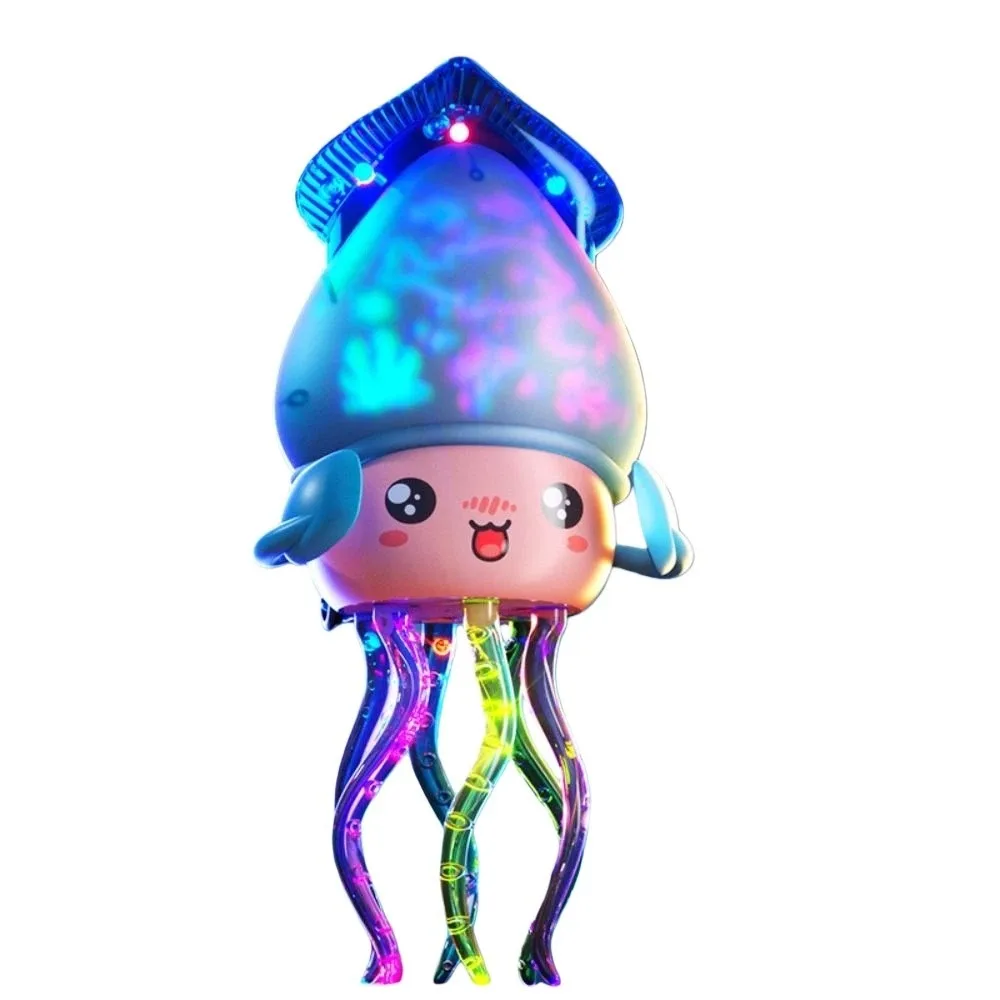 Polvo bailando mágico con luz LED, evitación automática de obstáculos con luz musical, pulpo bailando, baile LED giratorio de ocho garras