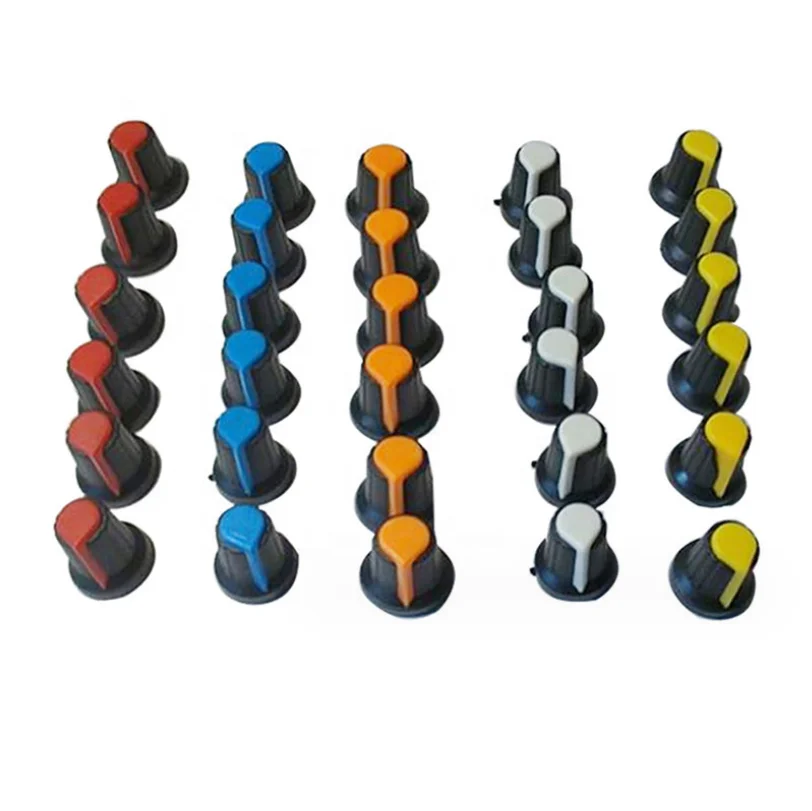 10 pz/lotto WH148 AG2 Tappo Interruttore con Manopola di Plastica per Potenziometri e Amplificatori-dimensioni 15X17mm 6mm Apertura