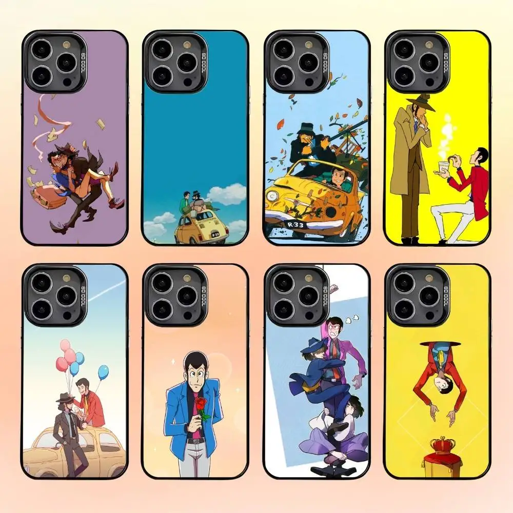 

L-Lupin Anime T-Third Phone Case For iPhone17,16,15,14,13,12,11 Plus,Pro Max Black Candy Matte Shockproof Cover