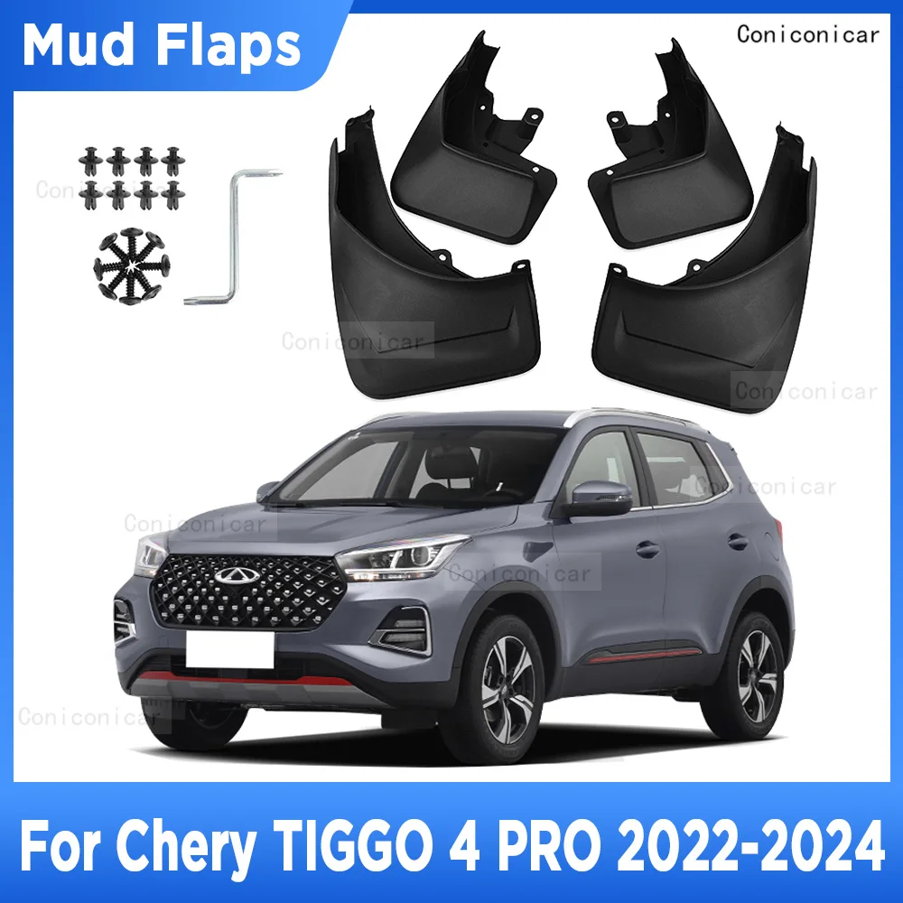 

For CHERY TIGGO 4 PRO 5X 2022-2024 4Pcs Mud Flaps Splash Guard Mudguards MudFlaps Front Rear Fender Styling Car Accessories