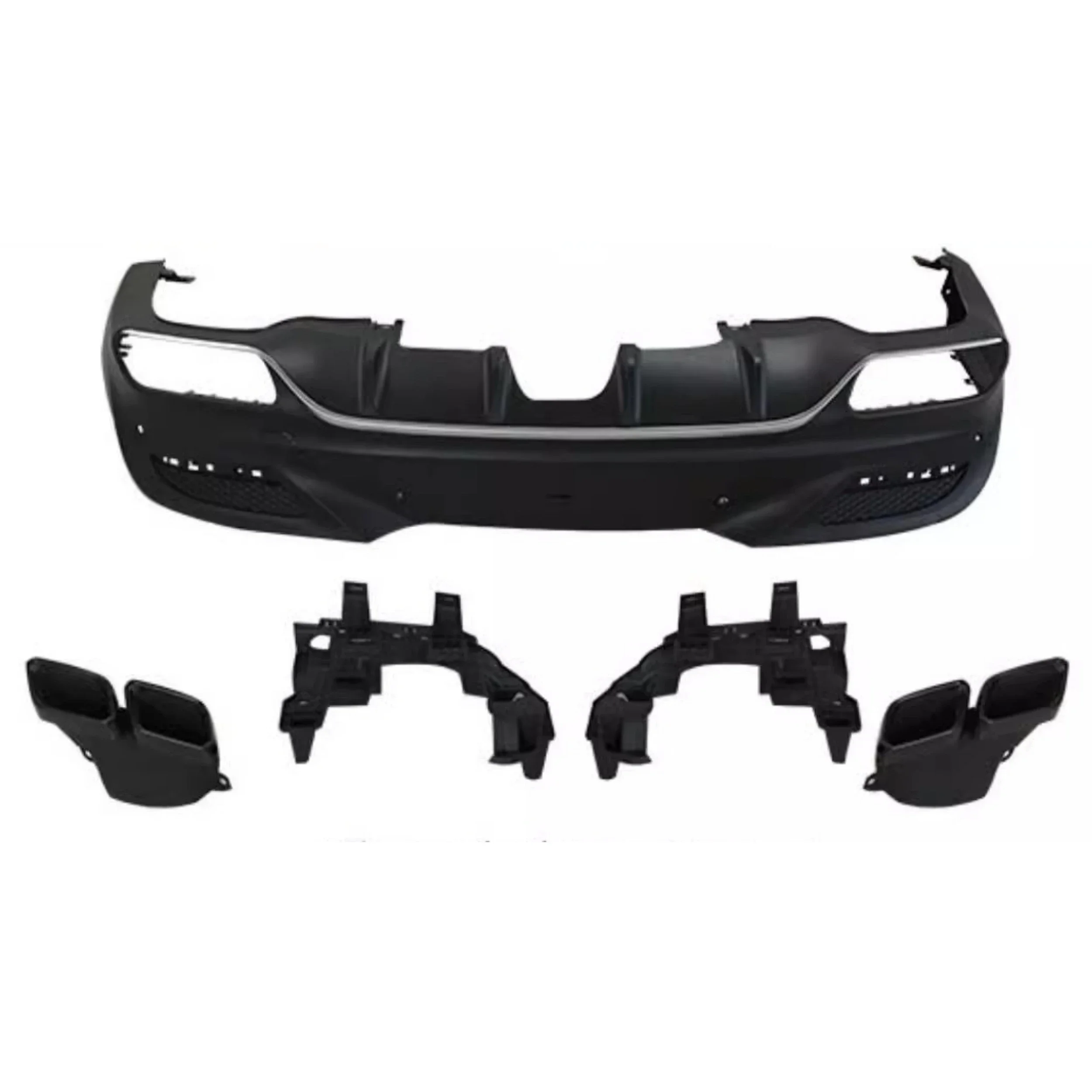 Body Kit Rear Lip Tail Throat assembly For Mercedes-Benz C-class E-class A-class GLC260L upgrade to AMG style Car Accessories