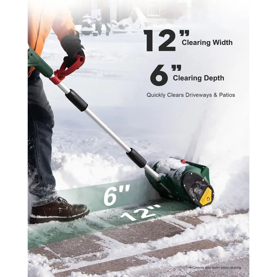 マキタ18Vバッテリー対応、12インチブラシレス除雪機、電動除雪機、調整可能なフロントハンドルとデフレーター付き