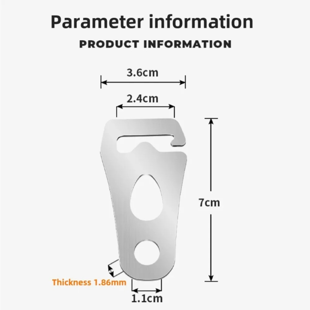 جديد 304 الفولاذ المقاوم للصدأ الحبل المشدود في الهواء الطلق التخييم خيمة يندبروف الرياح التعادل أسفل حبل مشبك كليب اكسسوارات التخييم