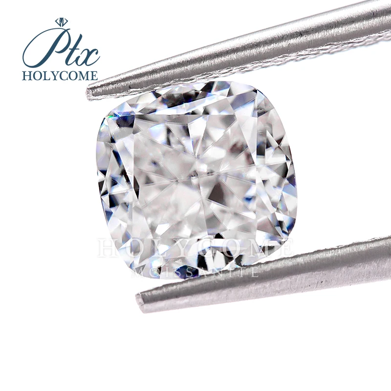 Free Loose Moissanite Stone Cushion Shape D VVS1 Color Excellent Tester Positive Lab Simulation Diamond For Jewelry Ring Making