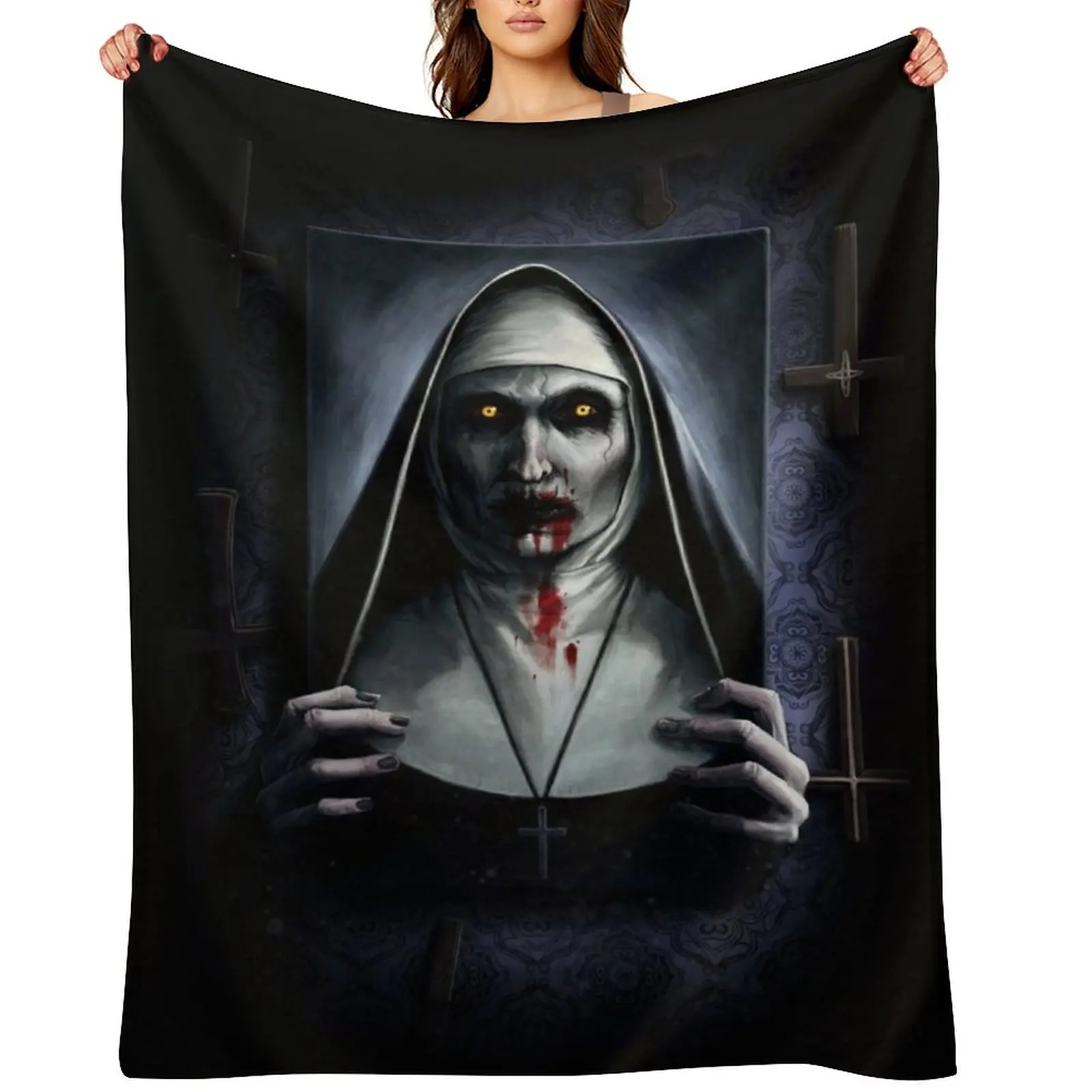 

Valak Painting Throw Blanket Bed linens Extra Large Throw Softest Decorative Sofa Blankets