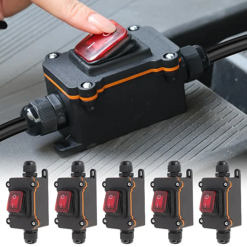 Switch  Waterproof Inline Marine Joystick Switch 20A High-Temperature Resistant PC Housing High-Current Switch Waterproof Parts