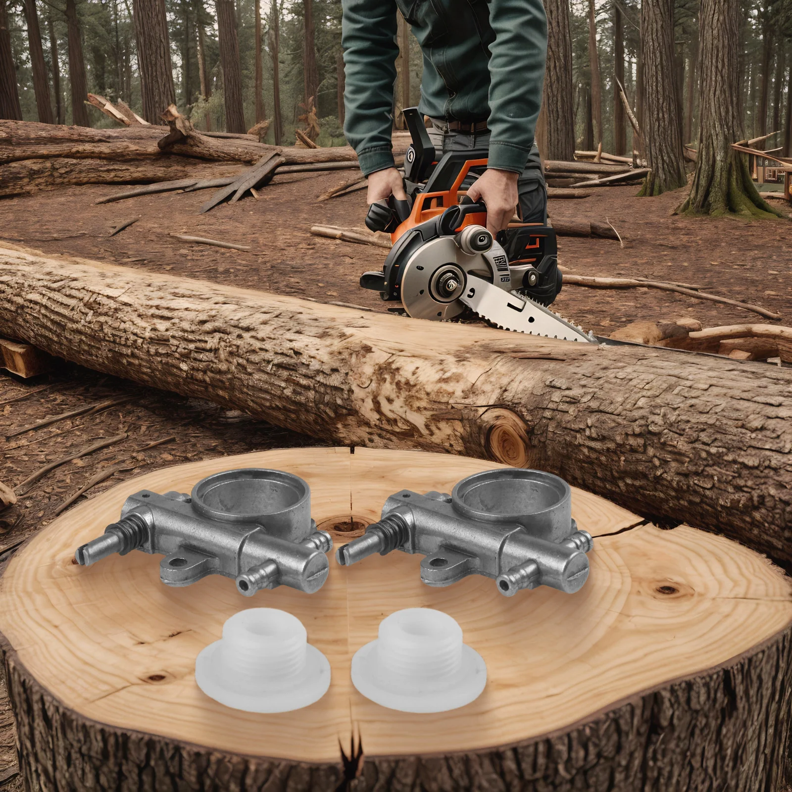 

Масляный насос для бензопилы с червячным приводом для 25CC/38CC для цепных пил, надежная запасная часть для наружных электроинструментов