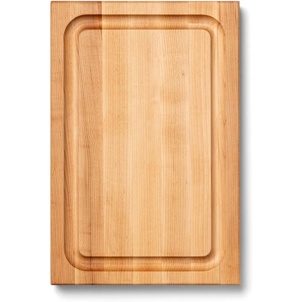 

Прямоугольная деревянная разделочная доска из клена серии BBQ размером 18 x 12 дюймов — толщина 1,5 дюйма, двусторонний блок для мясника на 8,5 фунтов с соком Gro