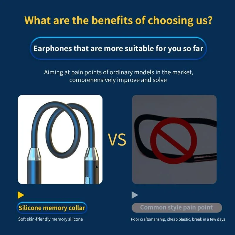 Cuffie Wireless auricolari magnetici con archetto da collo Bluetooth Sport Running auricolari TWS cuffie Bluetooth 5.2 impermeabili con microfono