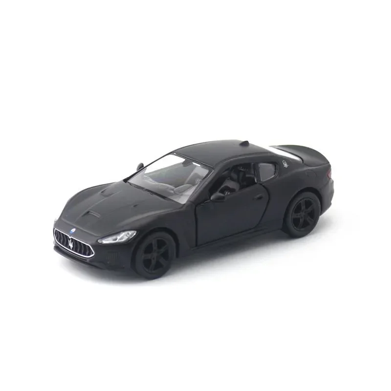 1:36 Maserati GT Toy Car RMZ City Diecast Modello Tirare Indietro Porte Apribile Collezione Educativa Regalo Kid Opaco Nero F38